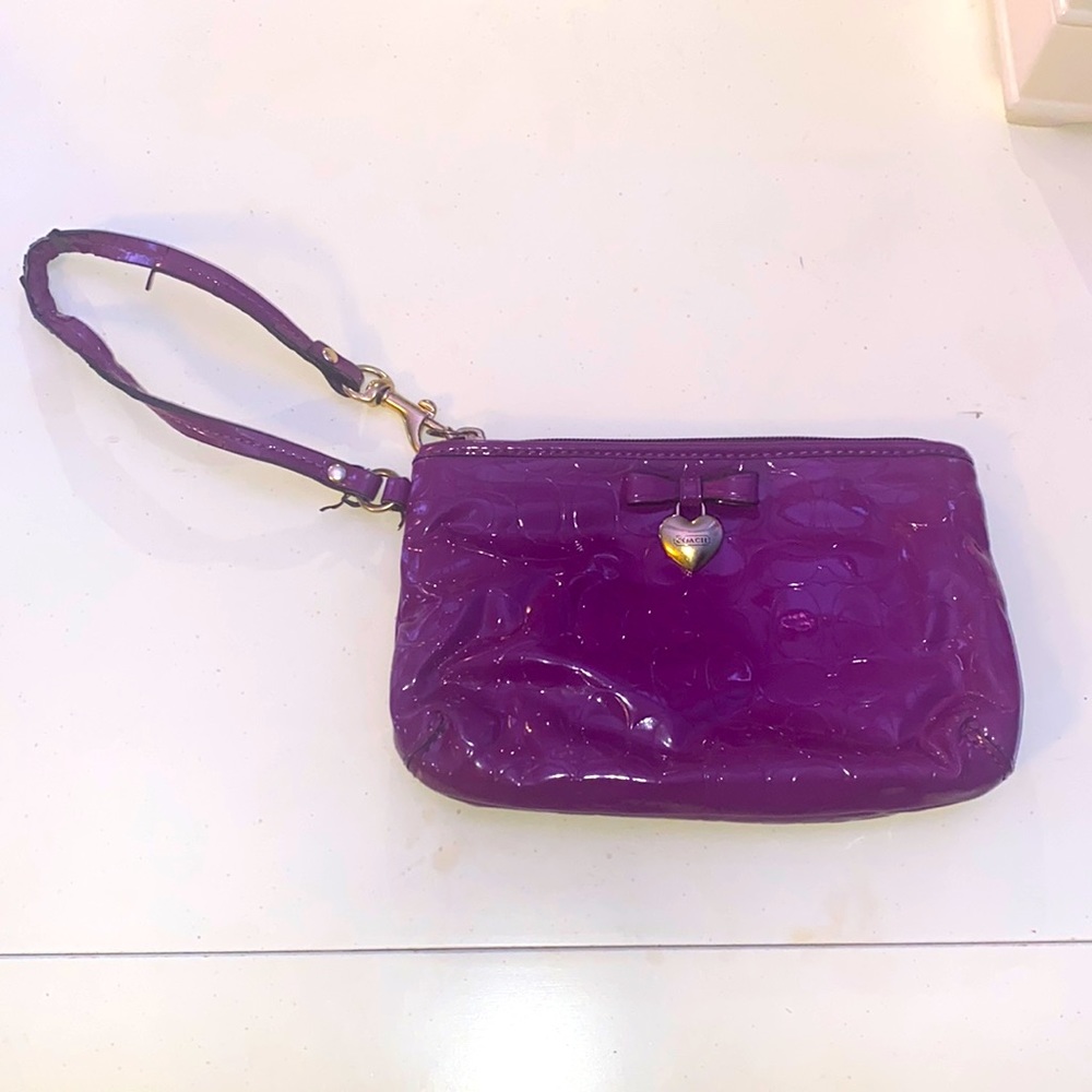 Mini purple coach bag
